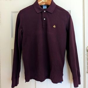 Brooks Brothers - Performance Polo - Long sleeve - Medium - maroon